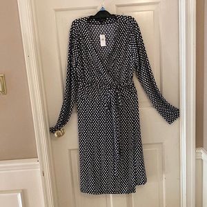 Banana Republic Women’s Dotted Wrap Dress-Size Large